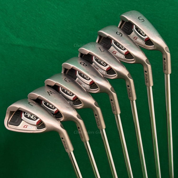 Ping G20 Black Dot 5-UW Iron Set Ping CFS Steel Seniors
