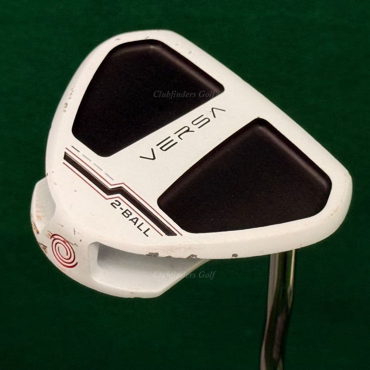 Odyssey Versa 2-Ball White 34" Double-Bend Mallet Putter w/ Super Stroke