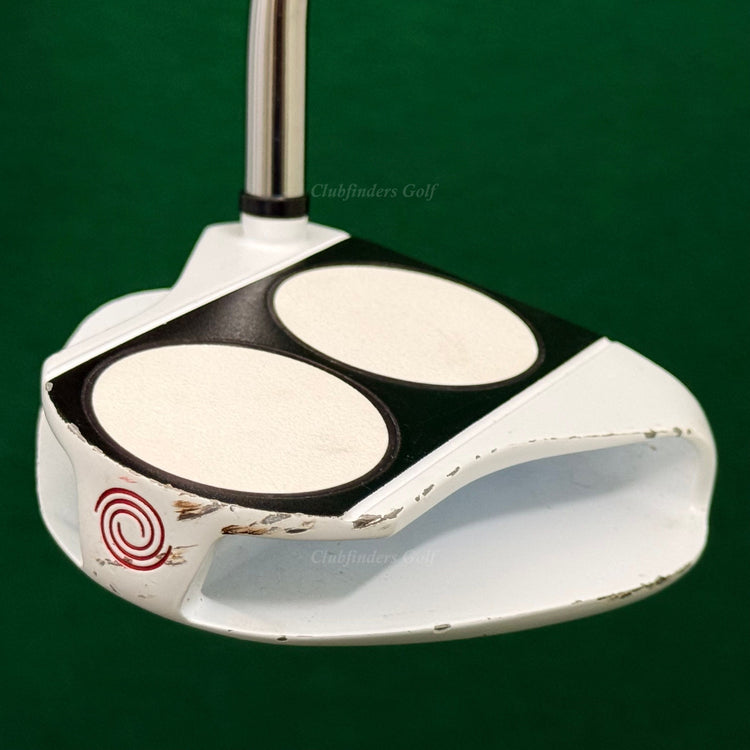 Odyssey Versa 2-Ball White 34" Double-Bend Mallet Putter w/ Super Stroke