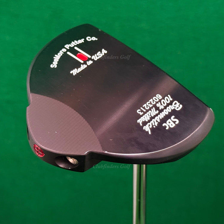 SeeMore SBc Black Broomstick 45" Milled Long Mallet Putter Golf Club
