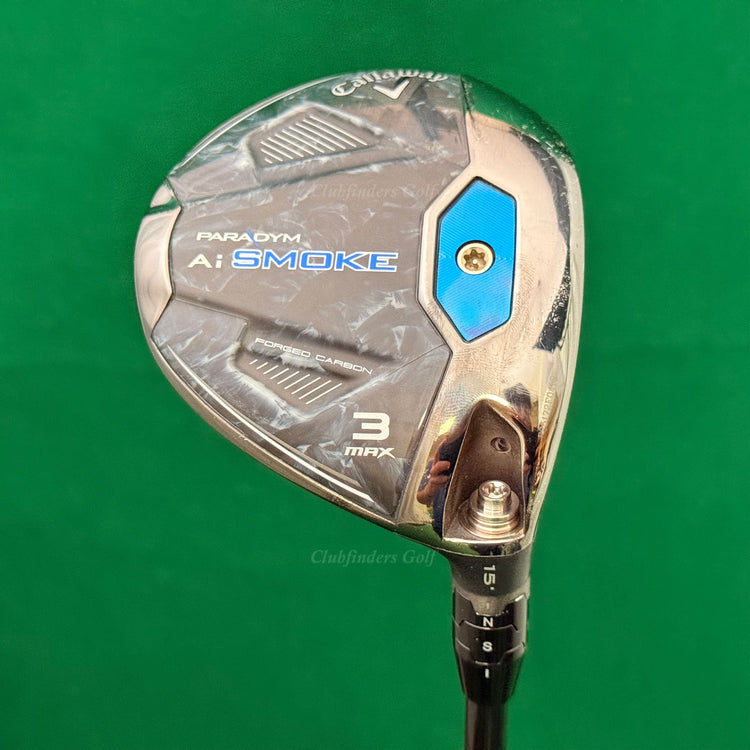 Callaway Paradym Ai Smoke Max 15° Fairway Wood 3 HZRDUS Smoke RDX 6.0 Stiff