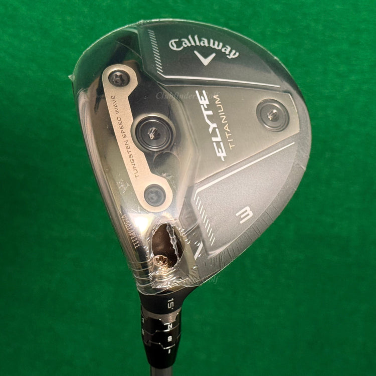 NEW LH Callaway 2025 ELYTE Ti 15° Fairway 3 Wood Denali Blue 60g 6.0 Stiff w/ HC