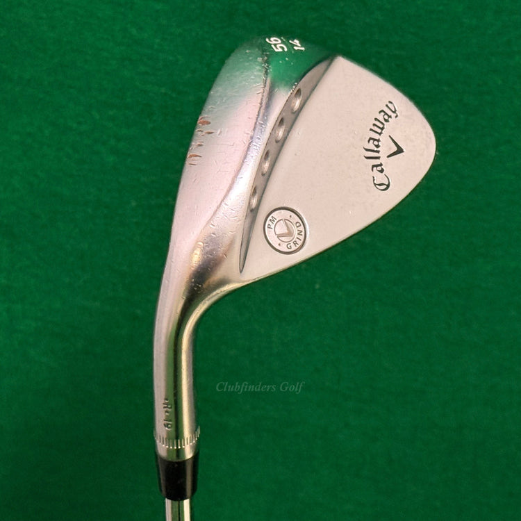 LH Callaway Mack Daddy PM Grind 56-14 56° Sand Wedge Hi-Rev 2.0 115 Wedge Flex