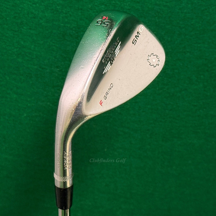 LH Titleist Vokey SM6 Tour Chrome 56-14F 56° Sand Wedge Vokey Design Wedge Flex