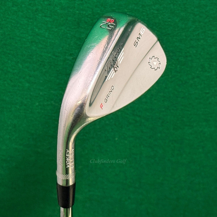 LH Titleist Vokey SM6 Chrome 52-8F 52° Gap Wedge Vokey Design Steel Wedge Flex