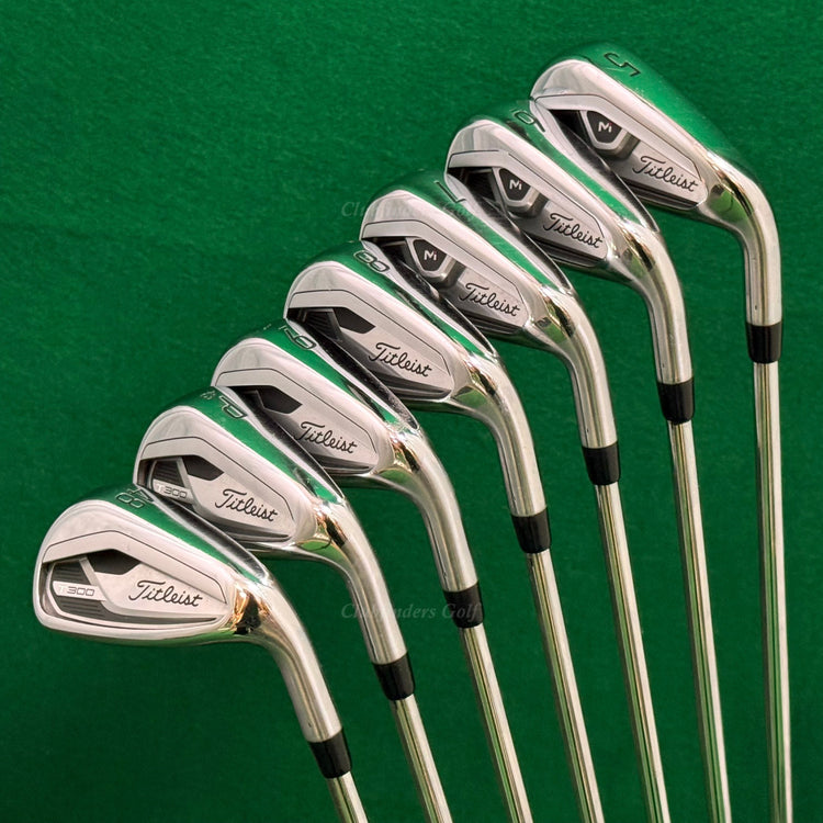 Titleist T300 2021 5-W1 Iron Set Dynamic Gold Mid 115 R300 Steel Regular