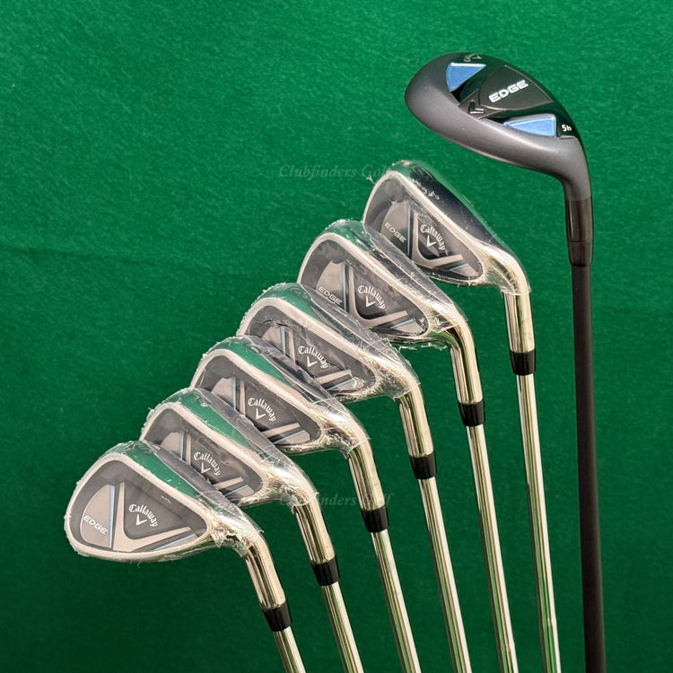 NEW Callaway Edge 5H, 6-PW, SW Iron Set Factory/ Cypher Sixty 6.0 Stiff w/HC