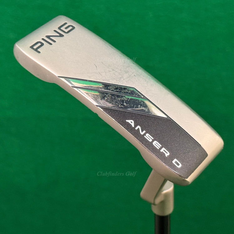 Ping 2024 Anser D Black Dot Raw Blast 35" Plumbers-Neck Putter Golf Club