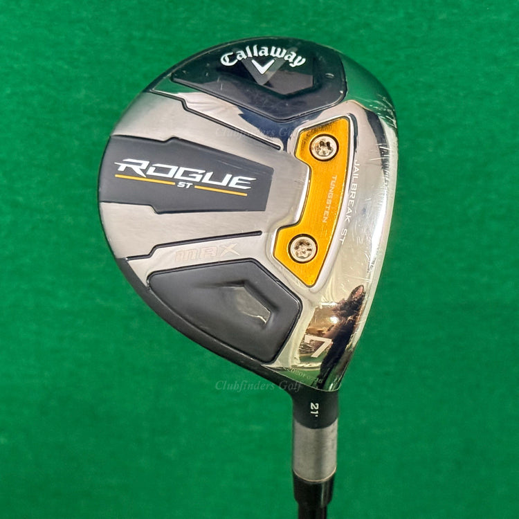 Callaway Rogue ST MAX 21° Fairway 7 Wood Mitsubishi Kai'li White 60S Stiff w/HC