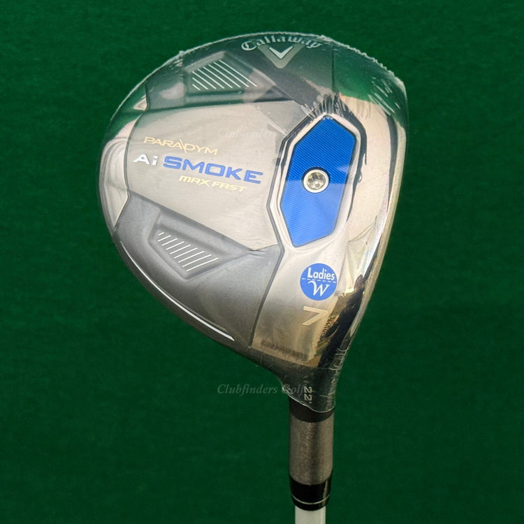 NEW Lady Callaway Paradym Ai Smoke Max Fast 22° Fairway 7 Wood ELDIO 40L w/HC