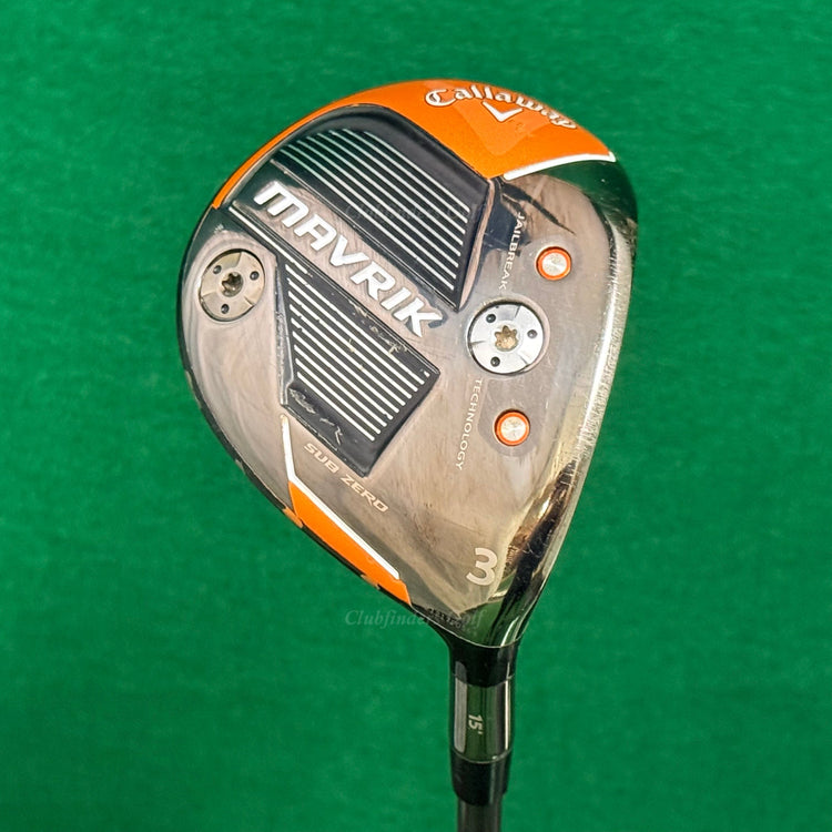 Callaway Mavrik Sub Zero 15° Fairway 3 Wood Even Flow Riptide 5.5 60g Regular