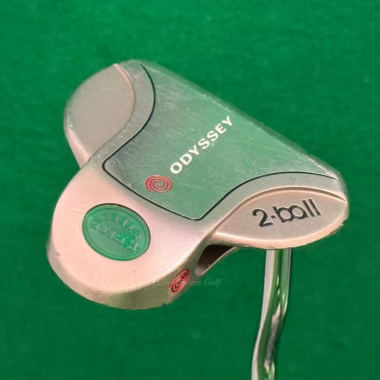 Odyssey White Steel 2-Ball Double-Bend 34.25" Mallet Putter Golf Club