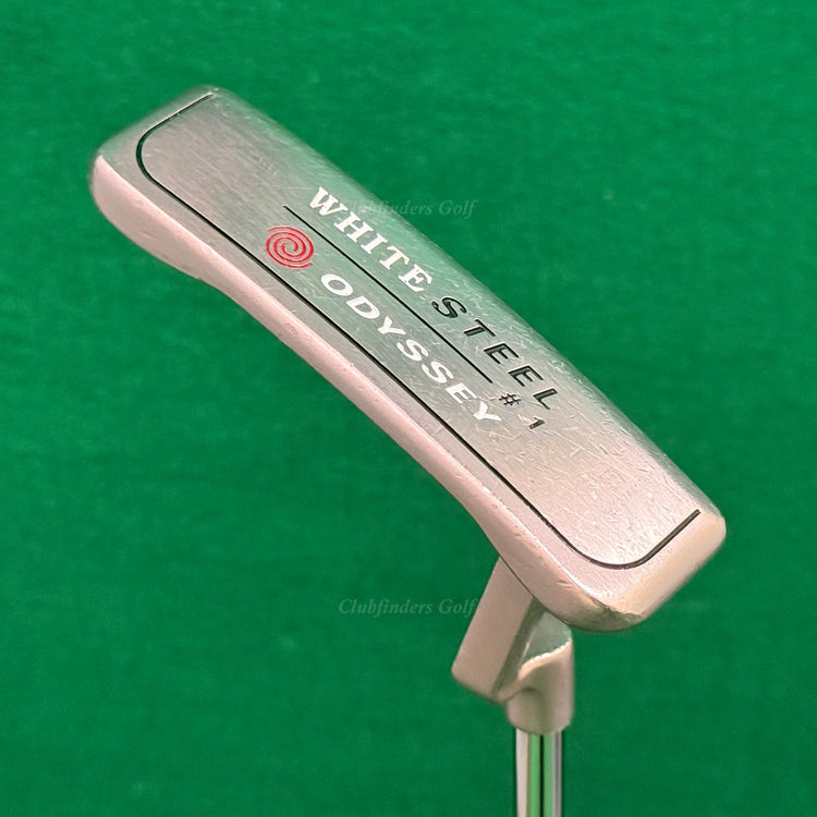 Odyssey White Steel #1 Plumbers-Neck 34" Blade Putter Golf Club w/Super Stroke