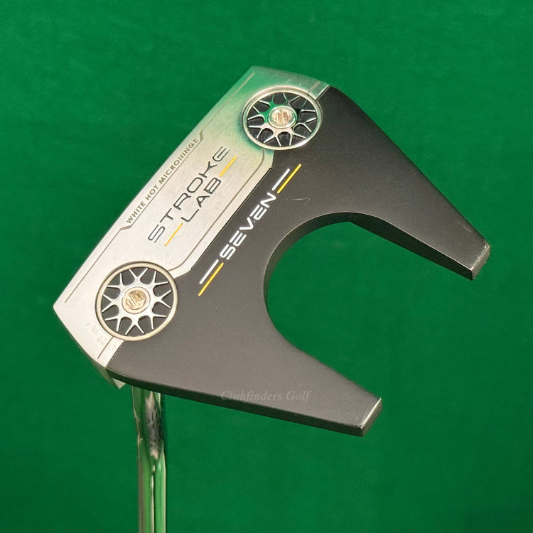 LH Odyssey Stroke Lab Seven 35" Double-Bend Putter Golf Club W/ Headcover