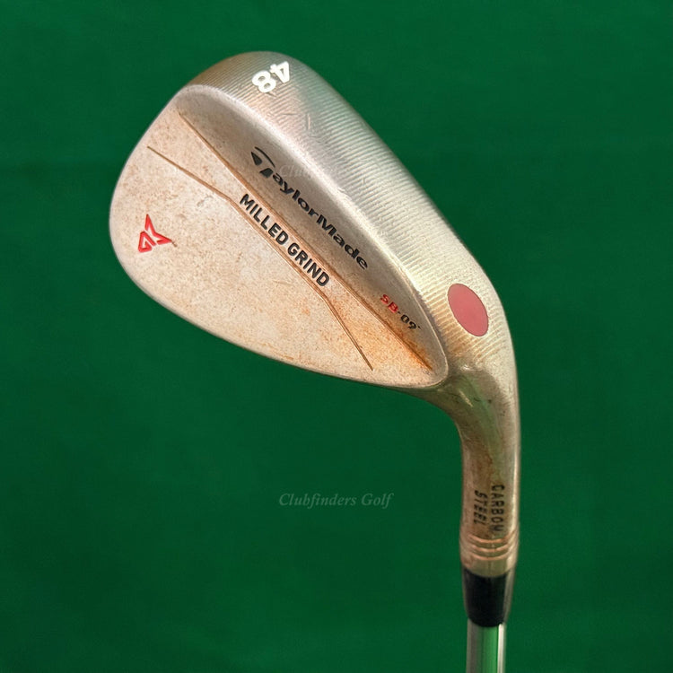 TaylorMade Milled Grind Raw 48-9 48° Pitching Wedge Stepped Steel Wedge Flex
