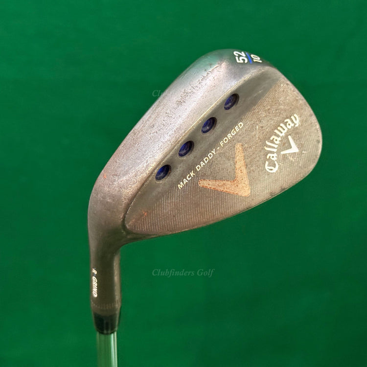 LH Callaway Mack Daddy Forged Raw 52-10 52° Gap Wedge Dynamic Gold S200 TI Stiff