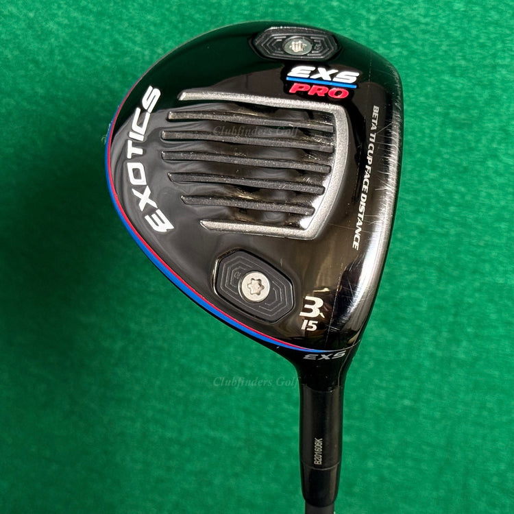 Tour Edge Exotics EXS Pro 15° Fairway Wood 3 HZRDUS Smoke Yellow 6.0 Stiff w/HC