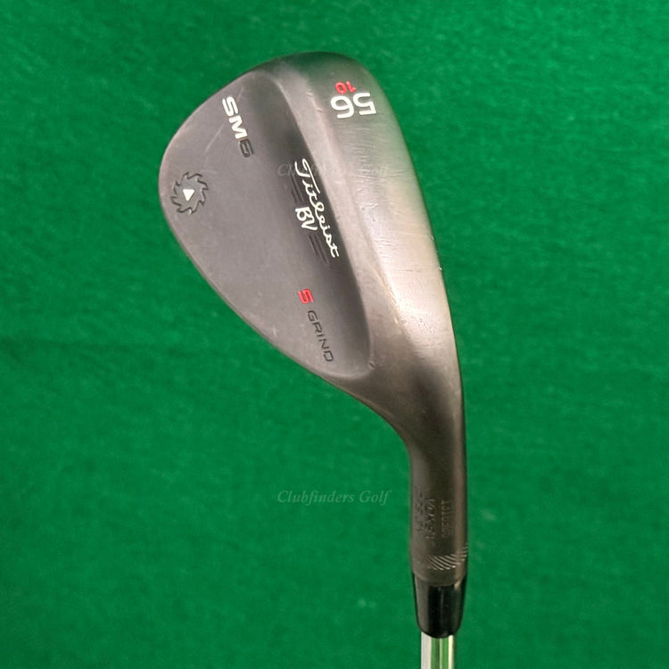 Titleist Vokey SM6 Jet Black 56-10S 56° Sand Wedge Vokey Design Steel Wedge Flex