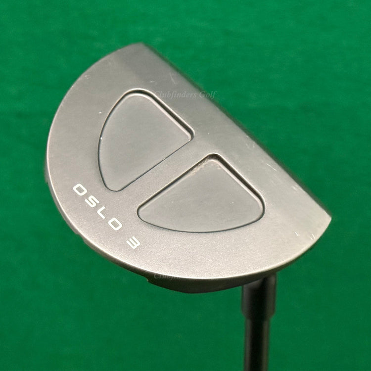 Ping PLD OSLO 3 Gunmetal Milled 34" Flow-Neck Mallet Putter Golf Club w/ HC