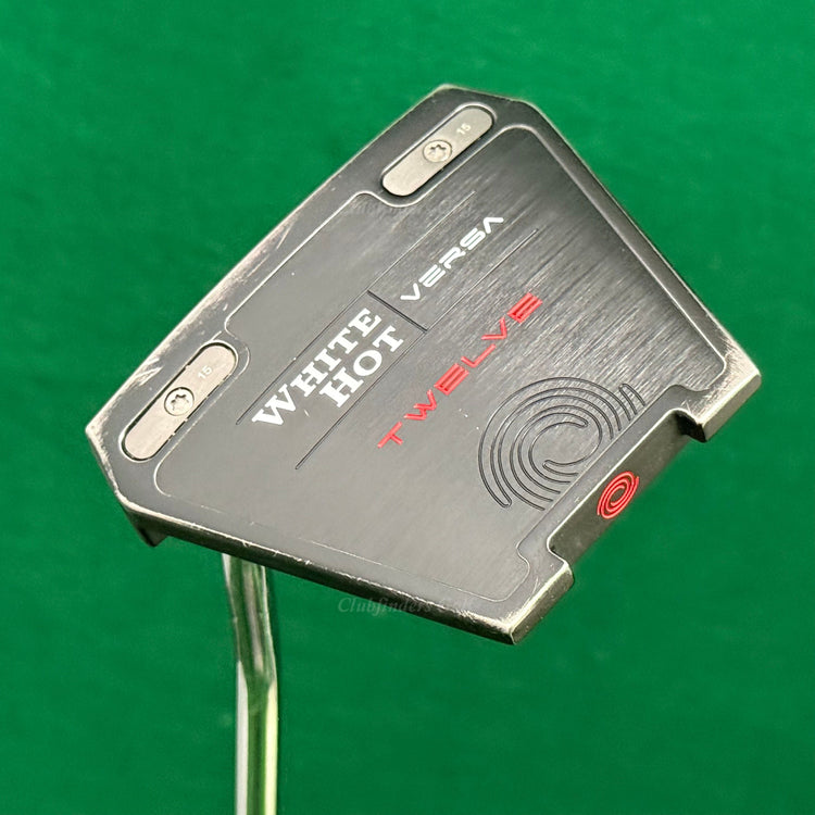 LH Odyssey White Hot Versa TWELVE 35" DB Mallet Putter w/ Super Stroke & HC