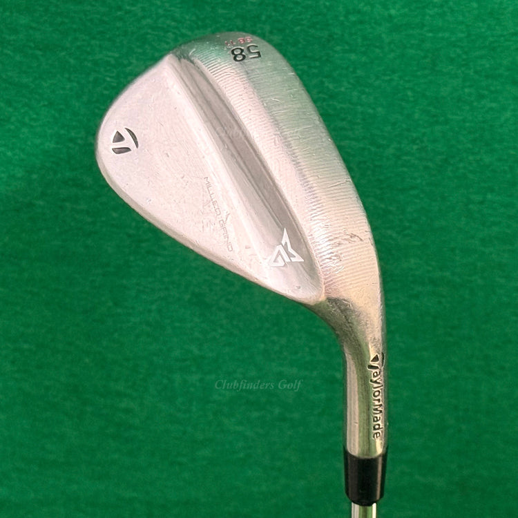 TaylorMade Milled Grind Chrome 58-SB11 58° Lob Wedge Stepped Steel Wedge Flex