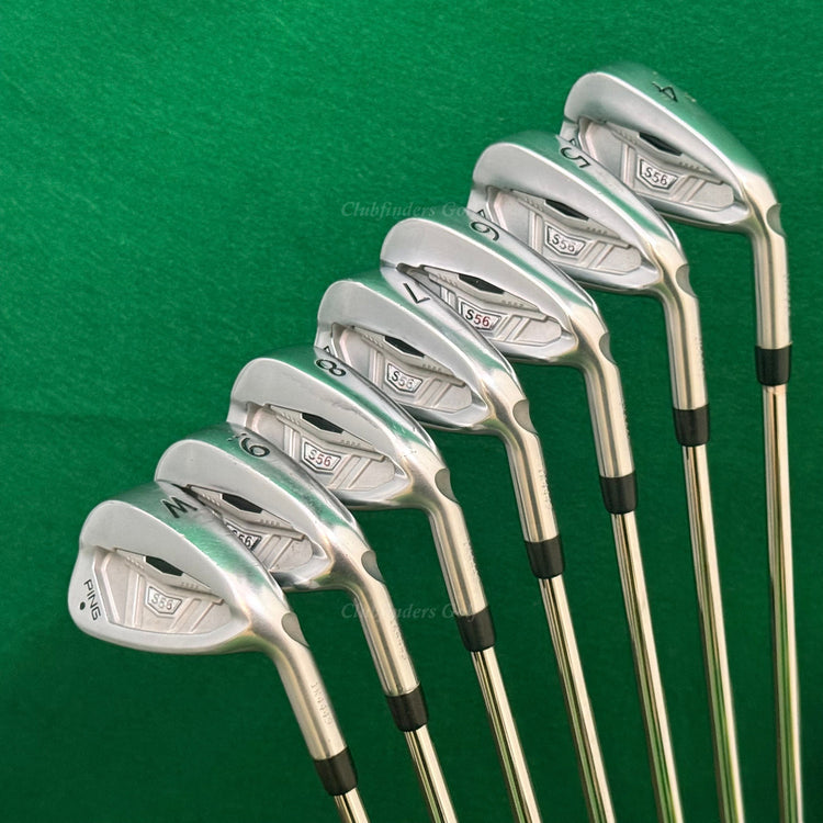 Ping S56 Black Dot 4-PW Iron Set KBS Steel Stiff *Read*