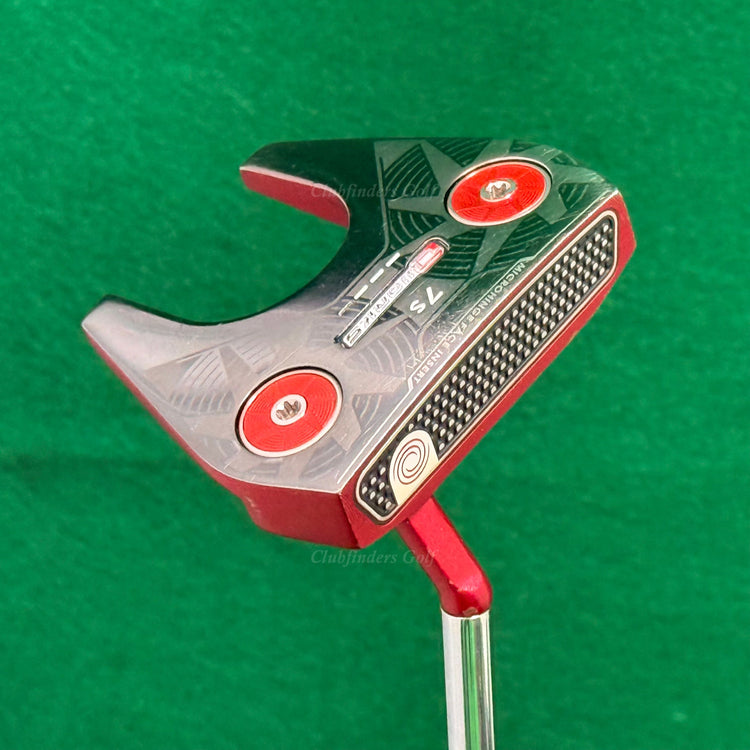 Odyssey O-Works Red 7s 34" Slant-Neck Mallet Putter Golf Club w/ Super Stroke