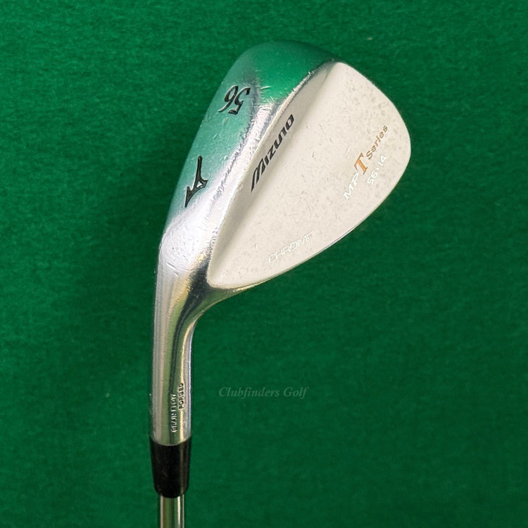 LH Mizuno MP T Series Chrome 56-14 56° Sand Wedge Stepped Steel Wedge Flex