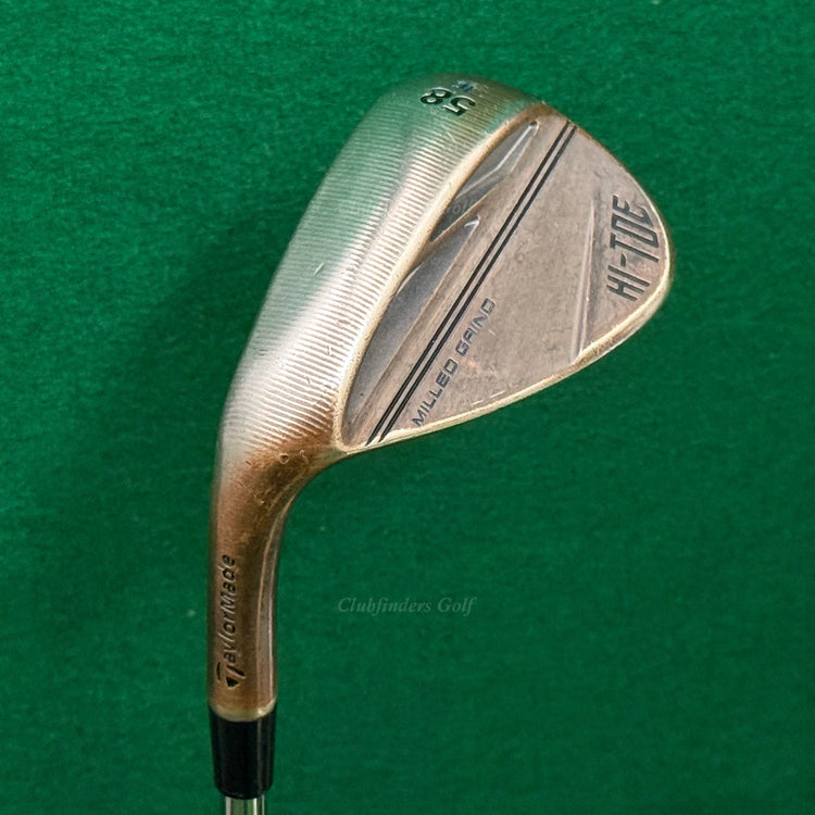 LH TaylorMade Milled Grind Hi-Toe 3 58-10 58° Lob Wedge Hi-Rev 115 Wedge Flex