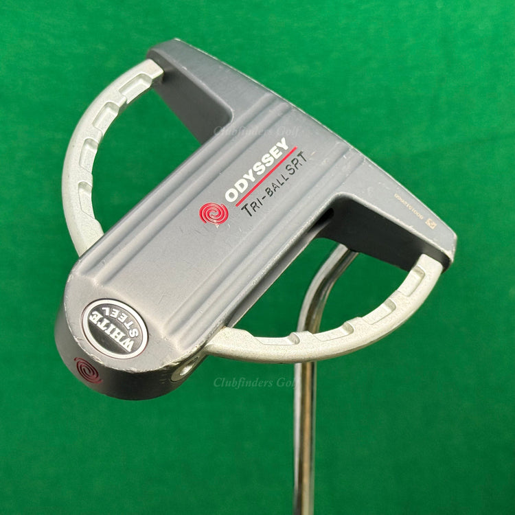 Odyssey White Steel Tri-Ball SRT 35.25" Single-Bend Mallet Putter Golf Club