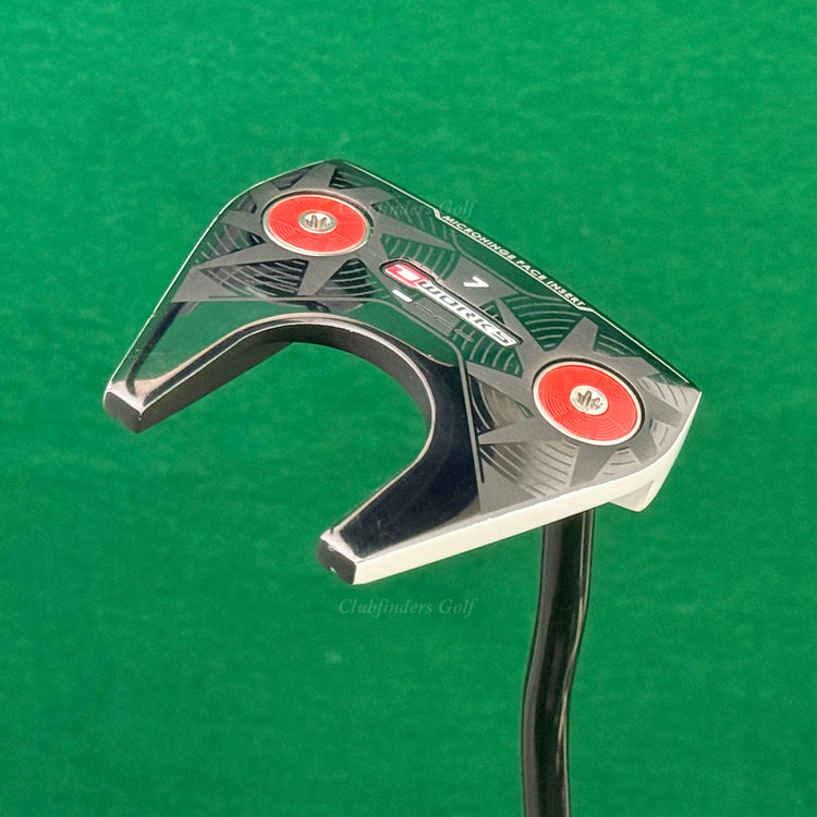 Odyssey O-Works #7 Black/White 35" Double-Bend Mallet Putter w/ Super Stroke