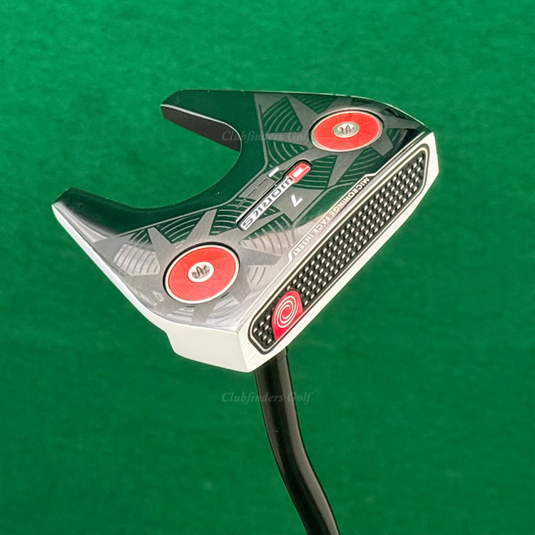 Odyssey O-Works #7 Black/White 35" Double-Bend Mallet Putter w/ Super Stroke