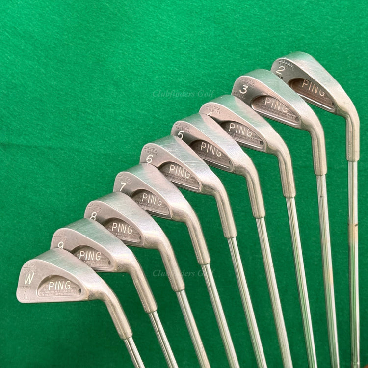 VINTAGE Ping Karsten I Toe-Heel Balance Black Dot 2-PW Iron Set Steel Stiff