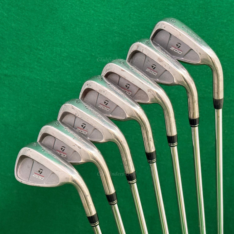 TaylorMade 200 Steel 3-9 Iron Set Factory Lite R-80 Graphite Regular *Read*
