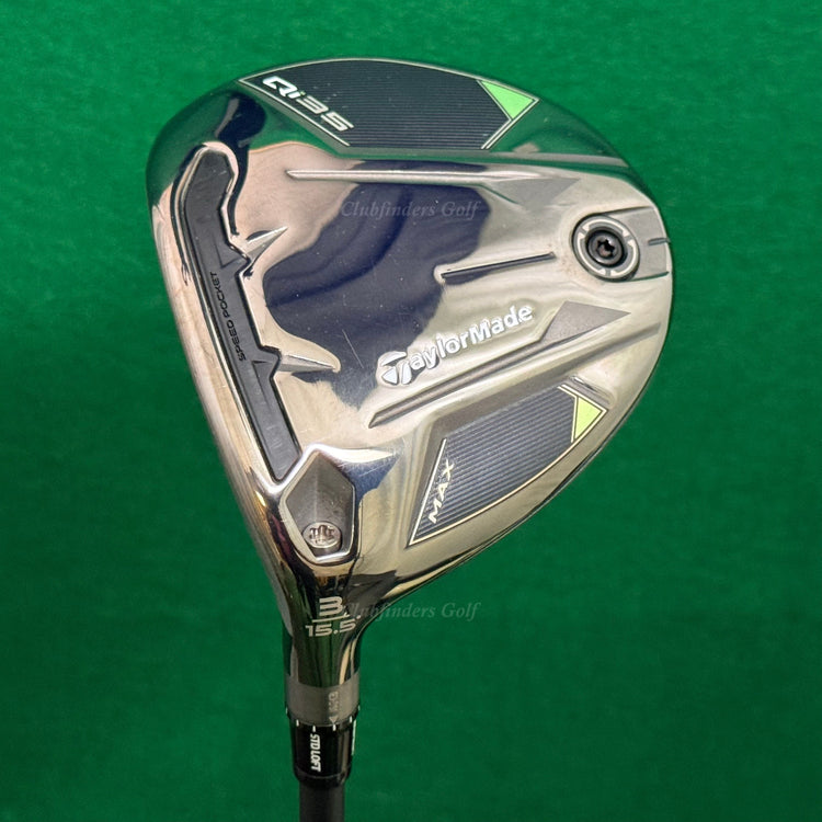 LH TaylorMade Qi35 MAX 15.5° Fairway Wood 3 Mitsubishi REAX Silver 55-R Regular