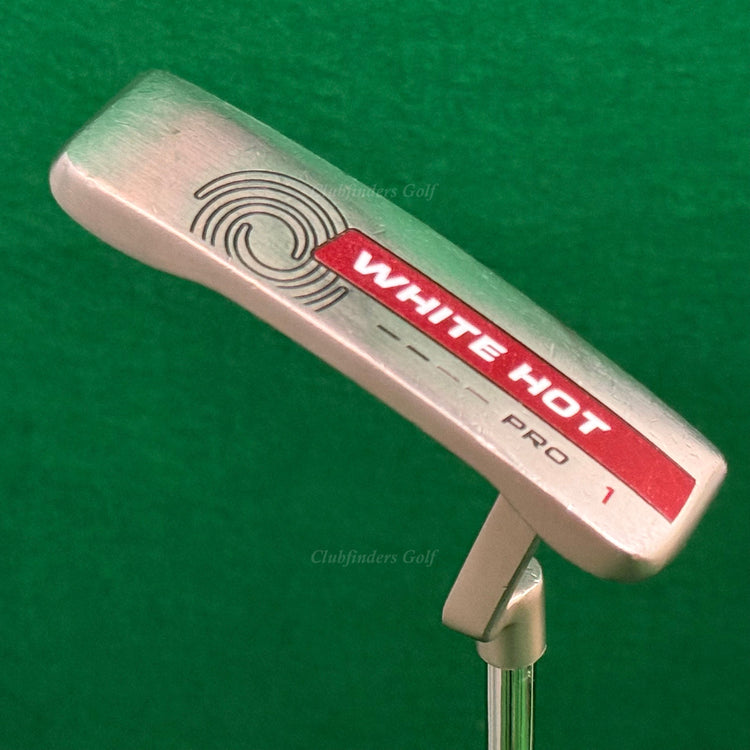 Odyssey White Hot Pro #1 Chrome Plumbers-Neck 34.5" Putter w/Super Stroke