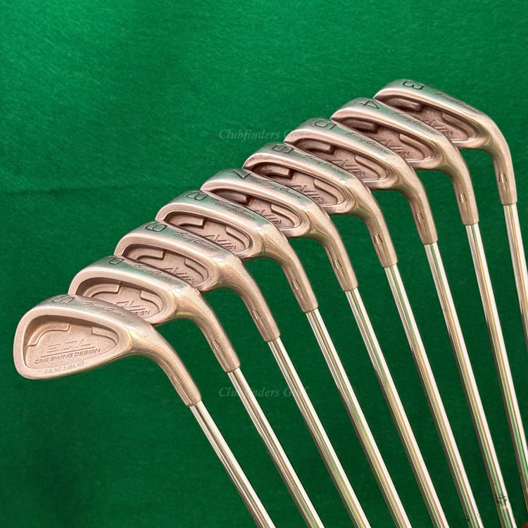 VINTAGE Tommy Armour E.Q.L. One Swing Design 3-PW, SW Iron Set TT Steel Stiff