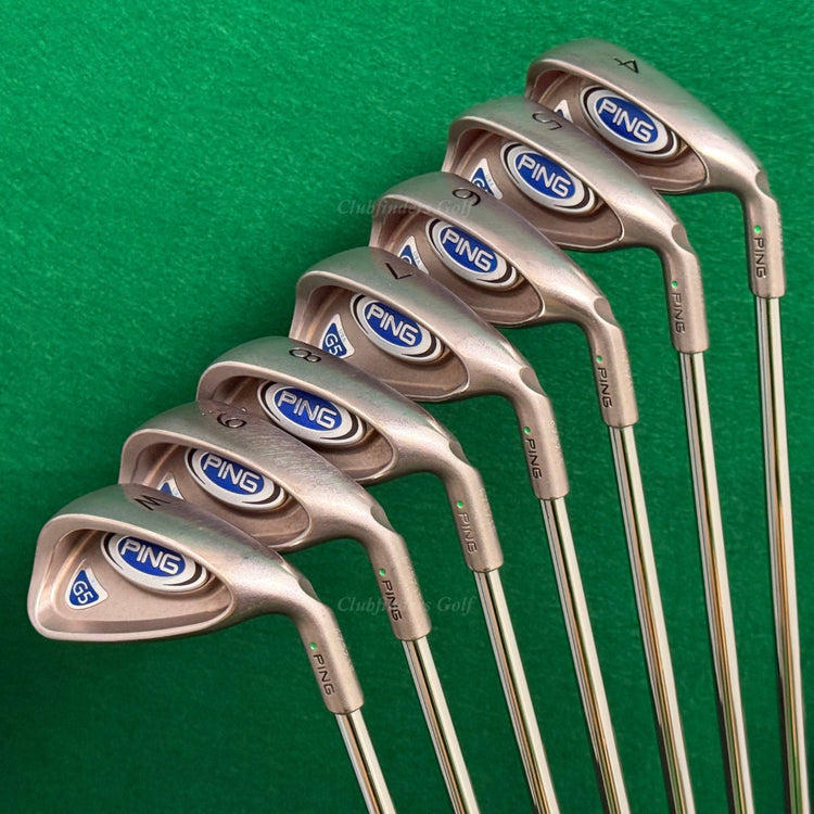 Ping G5 Green Dot 4-PW Iron Set Dynamic Gold S300 Steel Stiff