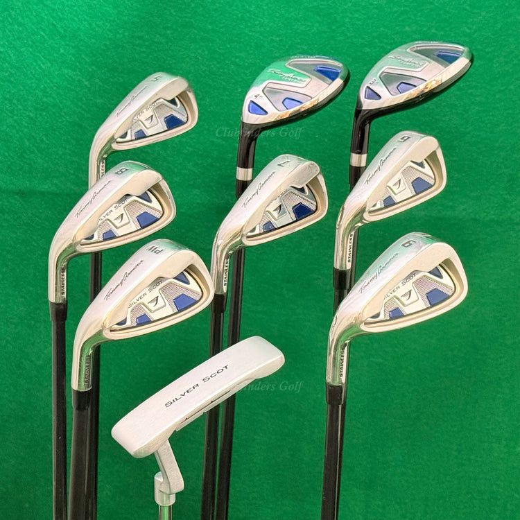 LH Tommy Armour Silver Scot Stainless 3H,4H,5-PW Iron Set Factory Uniflex *Read*