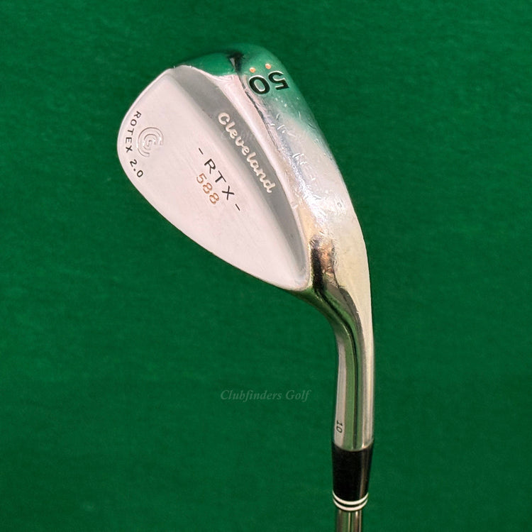 Cleveland 588 RTX Rotex 2.0 Chrome 50-10 50° Gap Wedge Dynamic Gold Wedge Flex