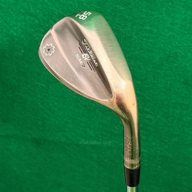 Titleist Vokey SM7 Brushed Steel 58-4L 58° Lob Wedge Vokey Design Steel Wedge
