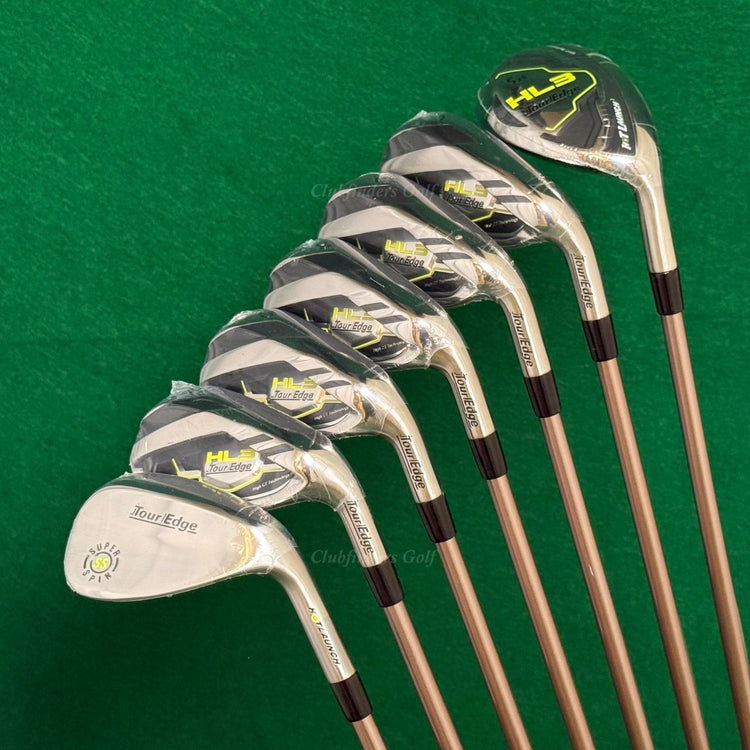 NEW Tour Edge Hot Launch 3 HL3 5H, 6-PW, SW Iron Set Graphite Seniors w/ HC
