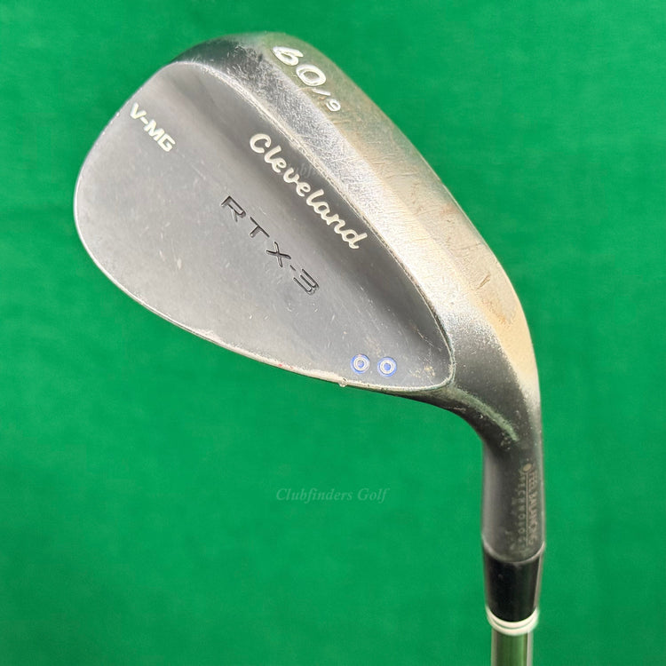 Cleveland RTX-3 V-MG Black Satin 60-9 60° Lob Wedge Stepped Steel Wedge Flex