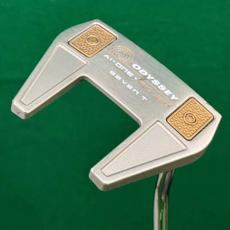 Odyssey '25 Ai-ONE Milled Seven T Silver 35" Double-Bend Putter Stroke Lab SL90