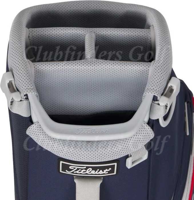 NEW Titleist Players S4 Navy/Red/White 4-Way Golf Stand Bag w/ Raincover