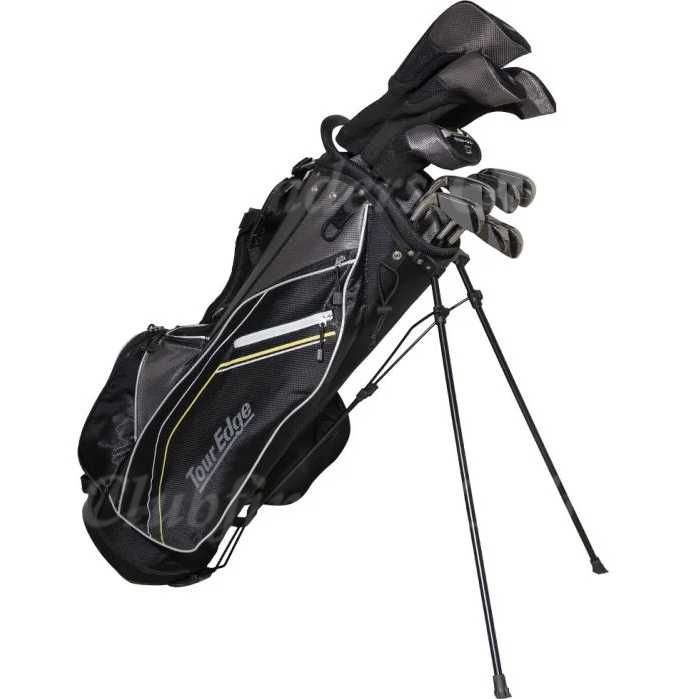 NEW LH Tour Edge TE-200 12-Piece Complete Set Factory Steel Uniflex w/Stand Bag
