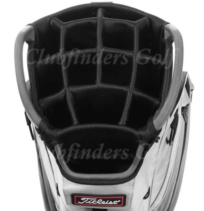 NEW Titleist Cart 14 White/Black/Gray 14-Way Golf Cart Bag w/ Raincover